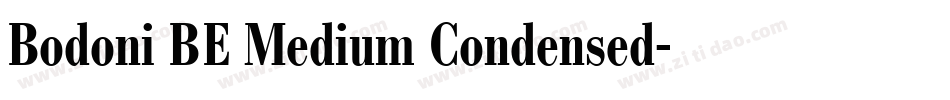 Bodoni BE Medium Condensed字体转换